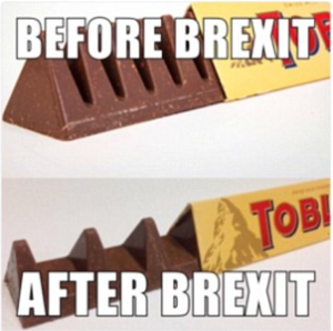 Toblerone before and after Brexit
